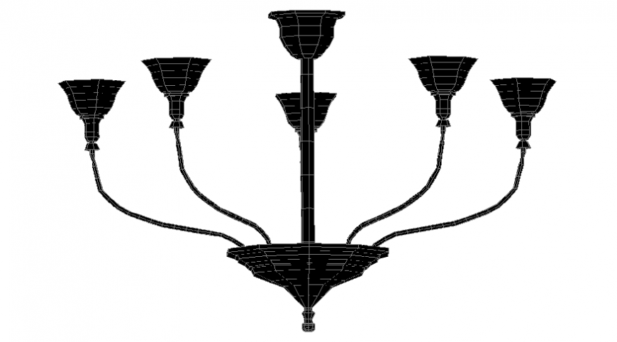 Living room chandeliers Cad 3D model dwg file