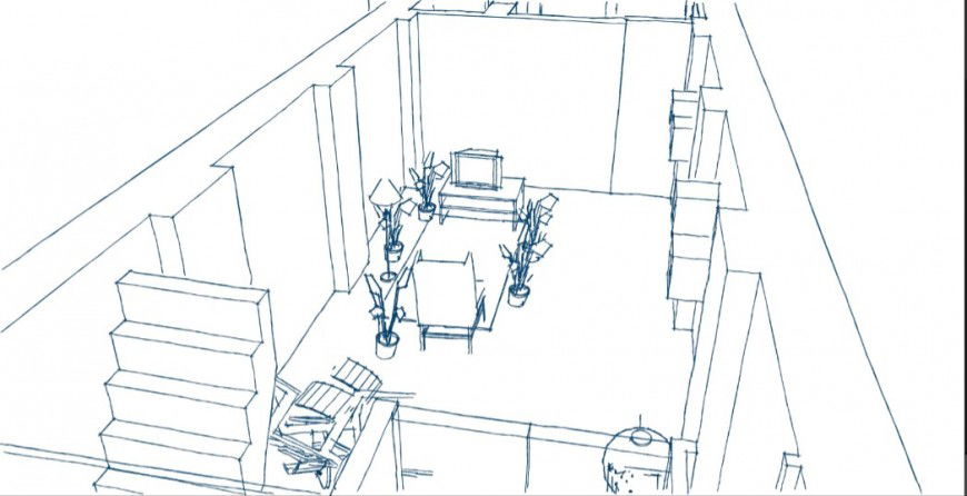Living room sketch detailing file