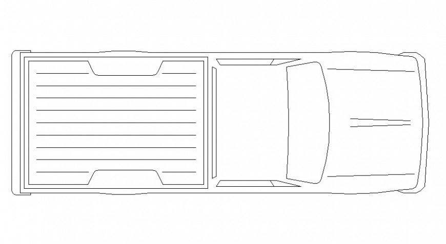 Loading mini truck elevation drawing details in autocad