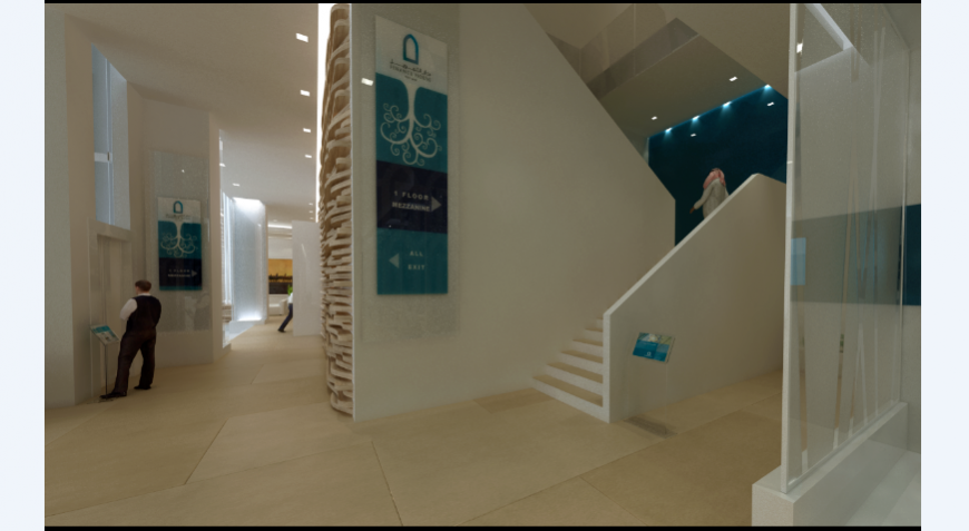 Lobby area 3d image
