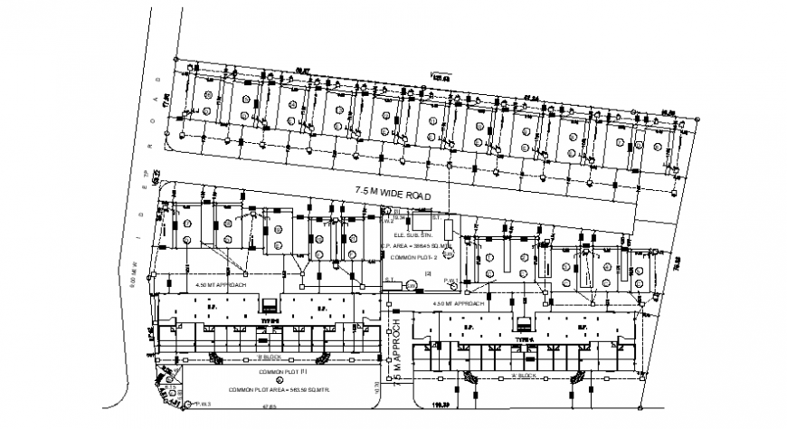 Local area site plan drawings detail 2d view autocad file
