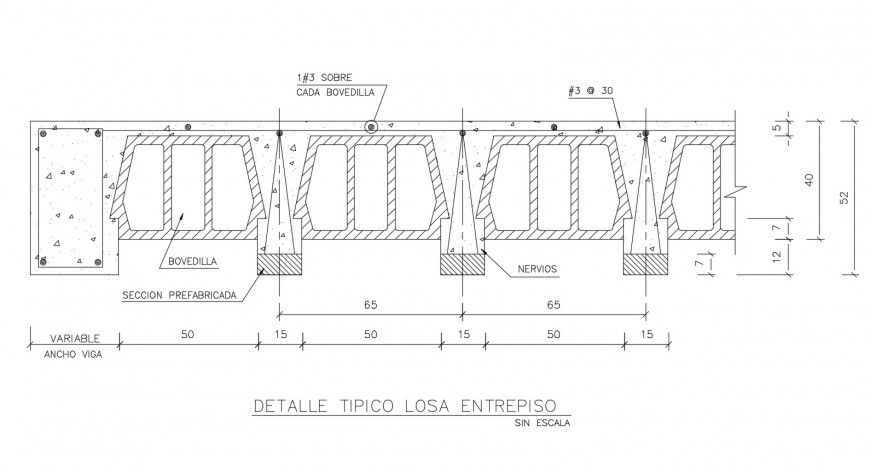 Local bridge constructive section cad drawing details dwg file