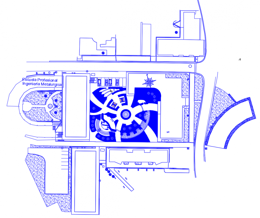 Local green park landscaping structure and layout plan cad drawing details dwg file