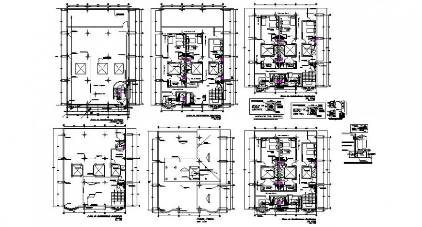 Local hotel floor plan distribution cad drawing details dwg file