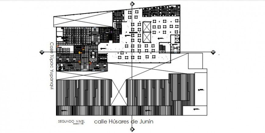 Local market distribution layout plan cad drawing details dwg file