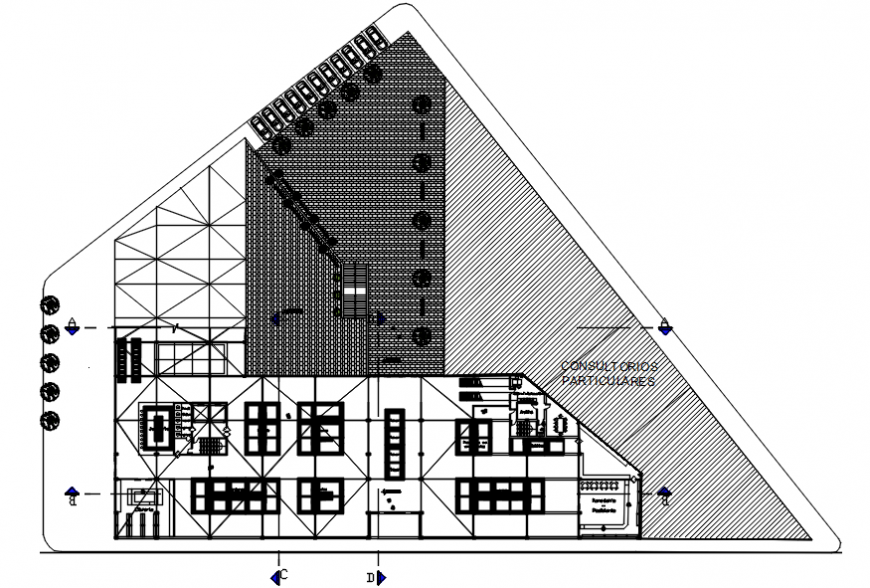 Local market ground floor layout plan cad drawing details dwg file