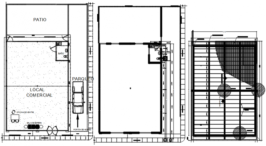 Local office distribution plan and structure drawing details dwg file