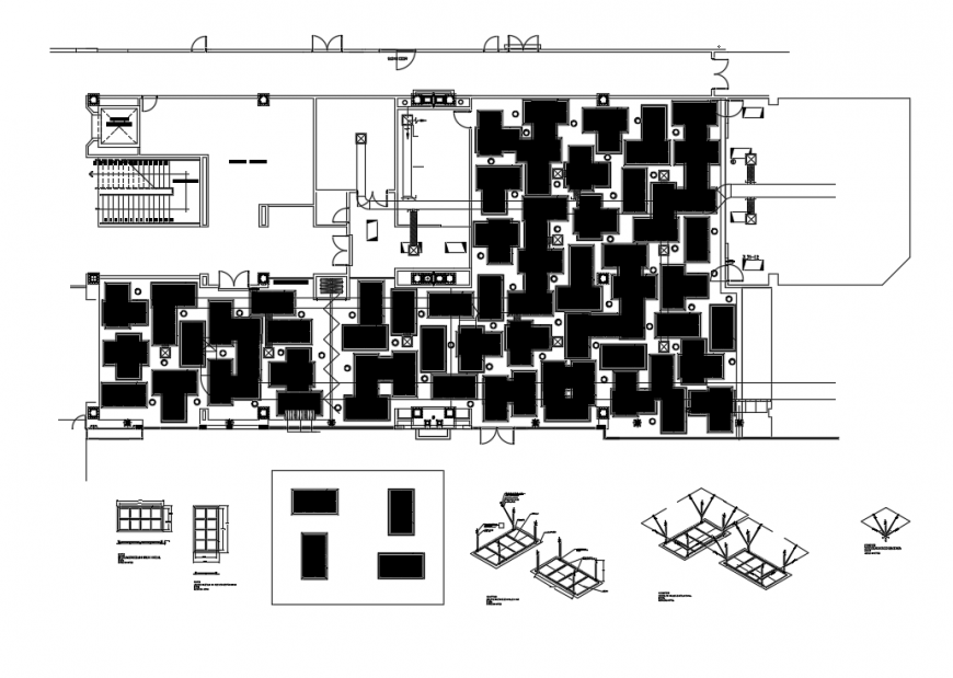 Location and installation of metallic floating islands details dwg file