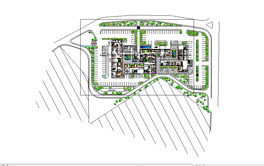 Location commercial building planning detail dwg file