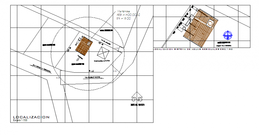 Location layout design of complete house model design drawing