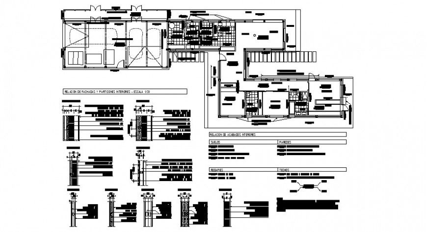 Location map and site plan details of single family housing plots dwg file