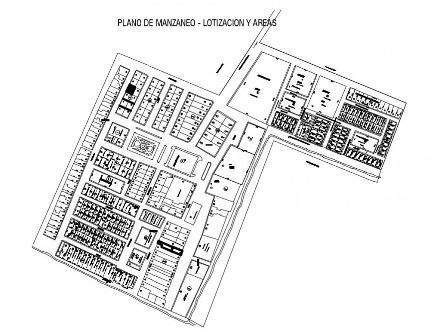 Location map detail of an area 2d view layout file in autocad format