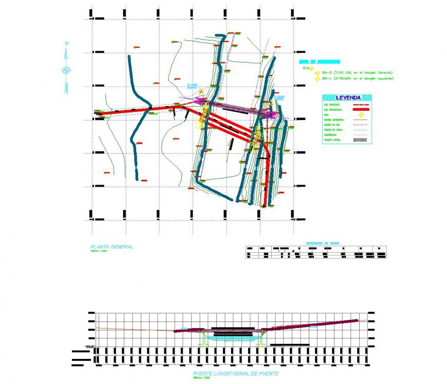 Location site plan and bridge section plan layout file