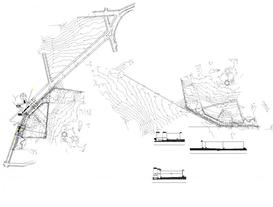 Location site plan detail dwg file