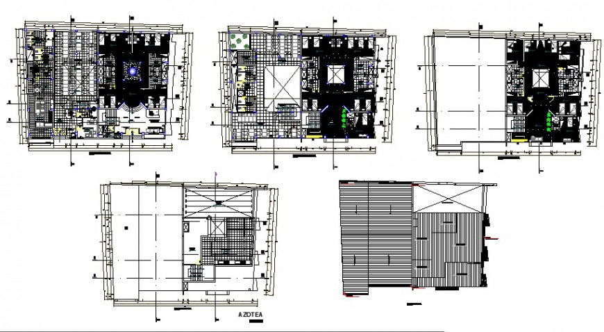 Lodging floor plan in auto cad software