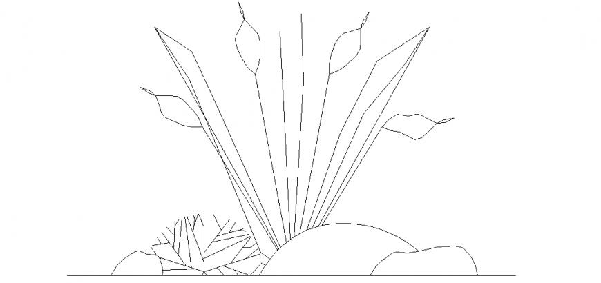 Logo a symbolic view of the tree plant design view dwg file