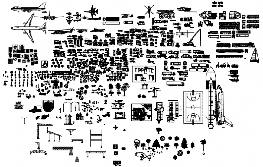 Logo and symbol of different block in auto cad file