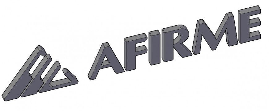 Logo detail 3d model CAD blocks autocad file