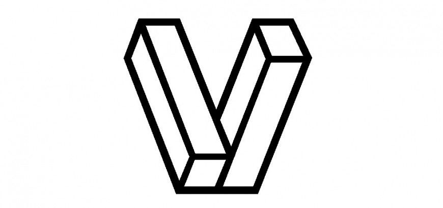 Logo of VDC drawing in dwg AutoCAD file.