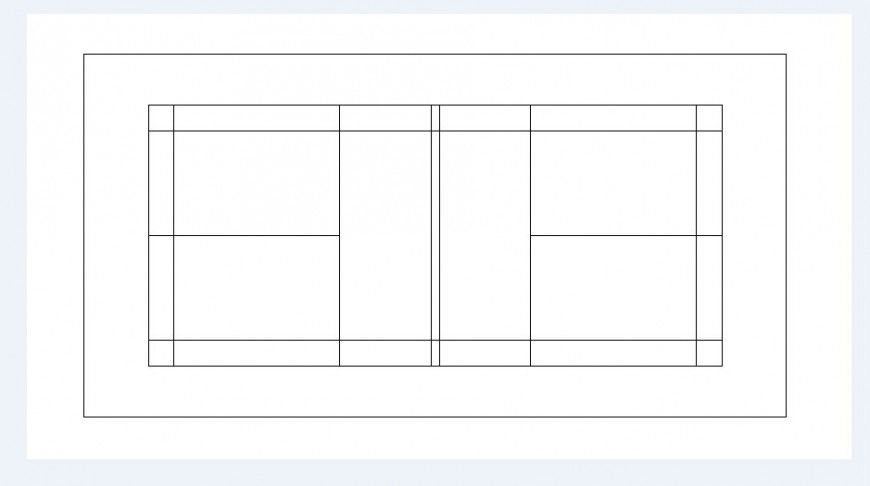 Long common table elevation block cad drawing details dwg file