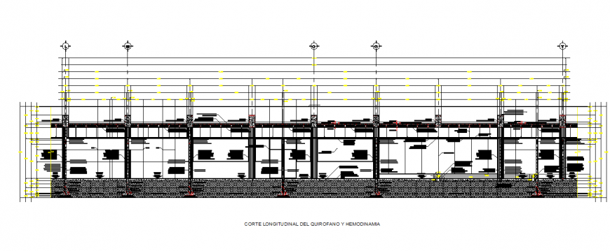 Longitudinal section of the operating room Elevation detail