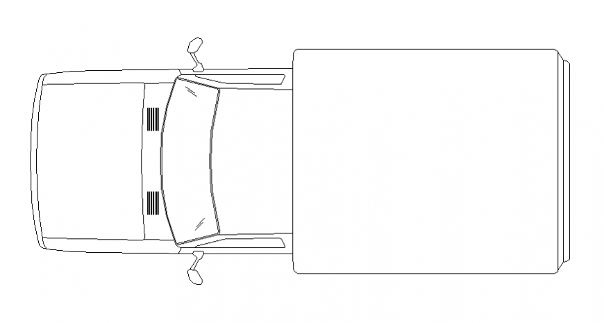 Lorry 2d block detail top view