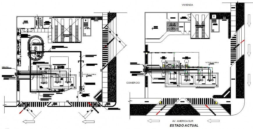 LPG tank legend section plan cad drawing