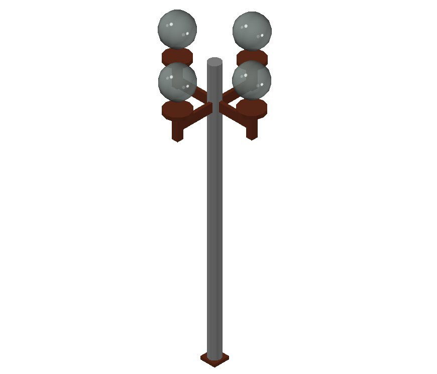 Luminaire light pole detail CAD blocks layout file in dwg format
