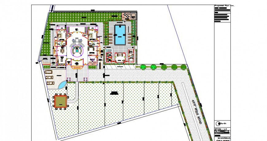Luxuries bungalow distribution layout plan cad drawing details dwg file