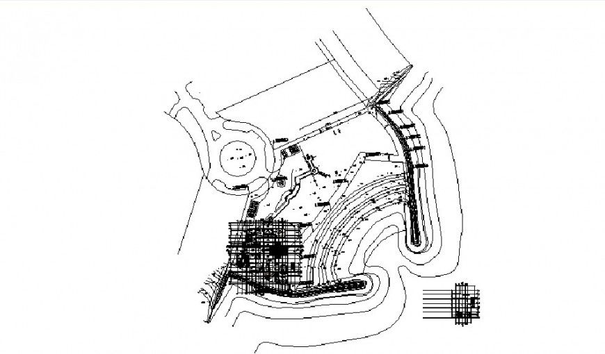 Luxuries bungalow site layout plan cad drawing details dwg file