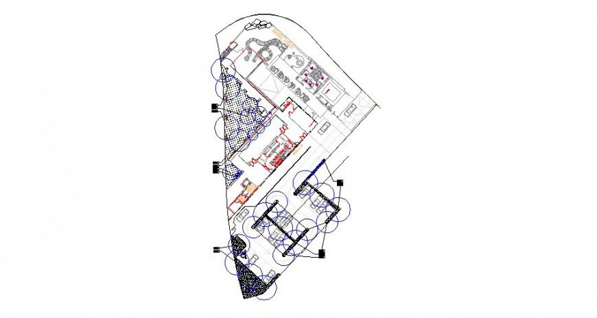 Luxuries club house layout plan structure cad drawing details dwg file