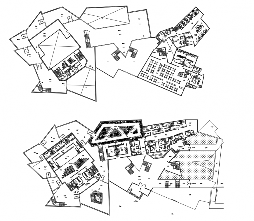 Luxuries hotel building floor distribution plan auto-cad drawing details dwg file
