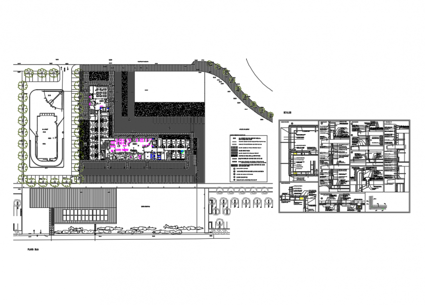 Luxuries hotel distribution plan cad drawing details dwg file