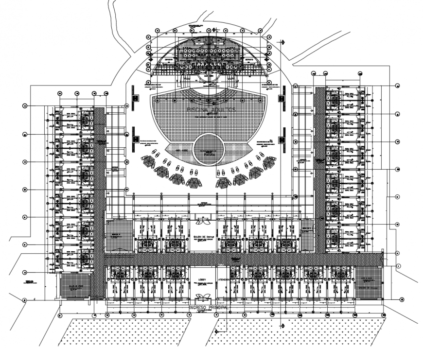 Luxuries hotel general layout plan cad drawing details dwg file