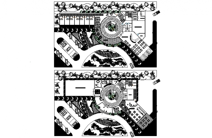 Luxuries hotel layout plan and structure details dwg file
