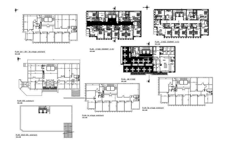 Luxuries hotel Medina floor distribution layout plan cad drawing details dwg file