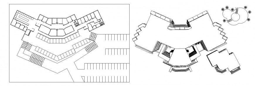 Luxuries hotel top view elevation and framing plan cad drawing details dwg file