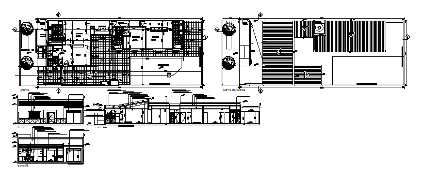 Luxuries house elevation, section, plan, cover plan and auto-cad details dwg file