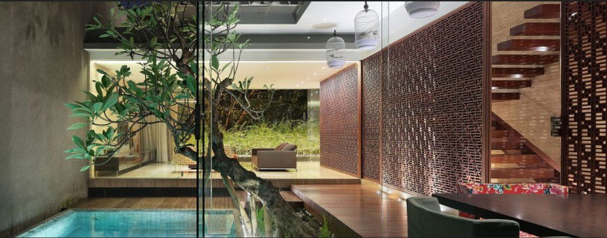 Luxuries house with outdoor view 3d model cad drawing details jpg file