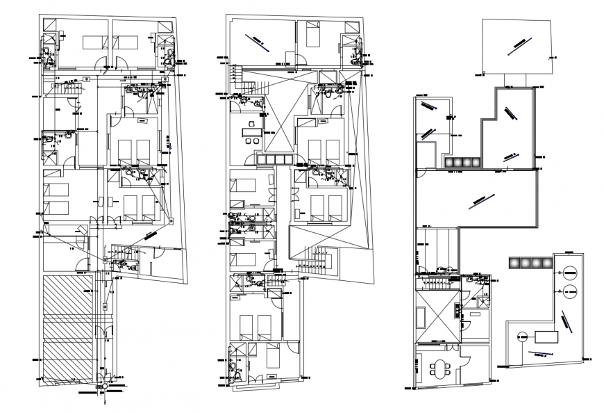 Luxuries residential villa floor distribution plan cad drawing details dwg file