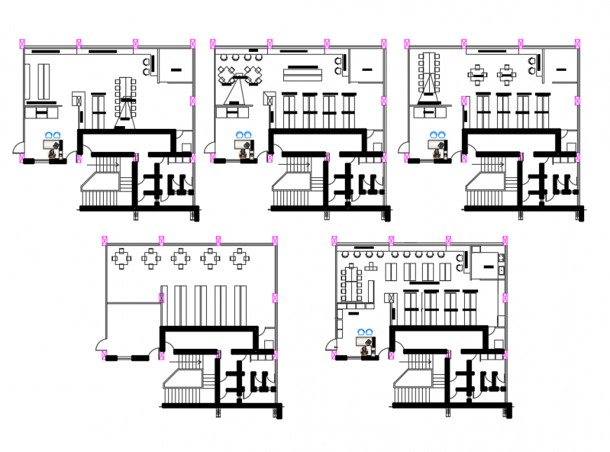 Luxuries restaurant floor plan cad drawing details dwg file