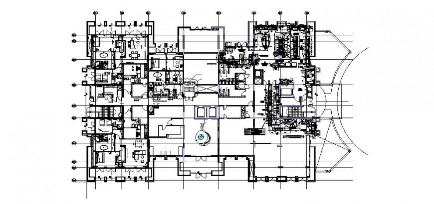 Luxuries restaurant layout plan and equipment cad drawing details dwg file