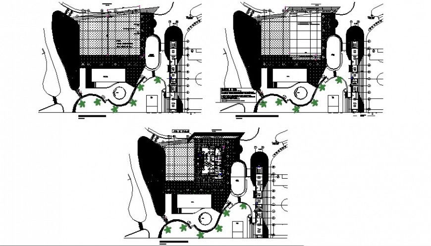 Luxury Restaurant DWG Plan with Garden Landscaping Layout