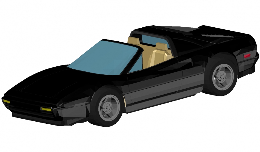 Luxuries single car 3d block model cad drawing details dwg file