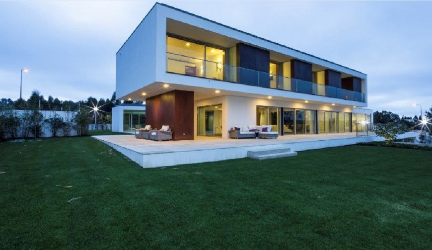 Luxuries three story bungalow night view 3d model cad drawing details jpg file