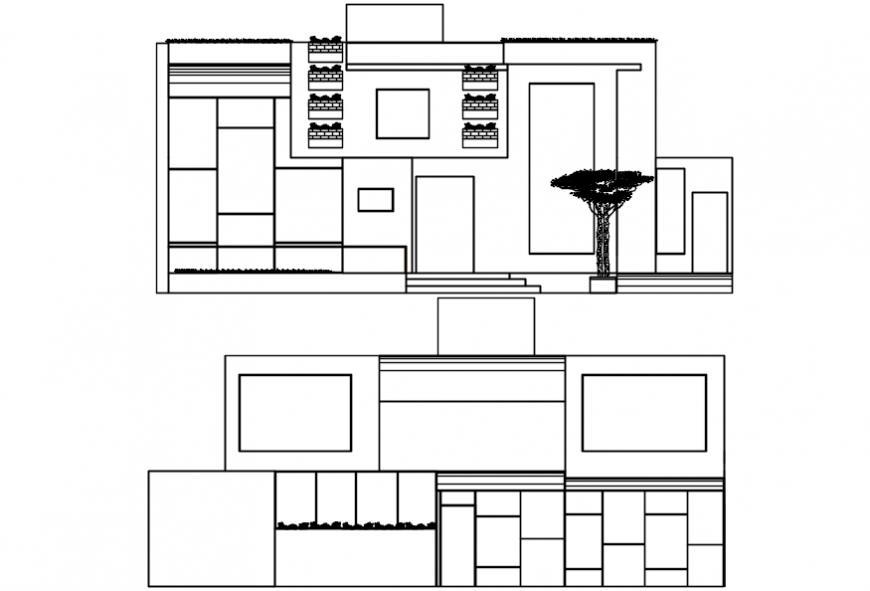 Luxurious big bungalow 3d