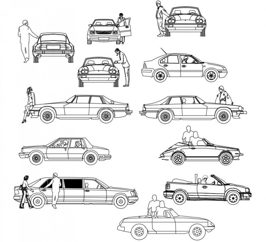 Luxurious cars 2d model files