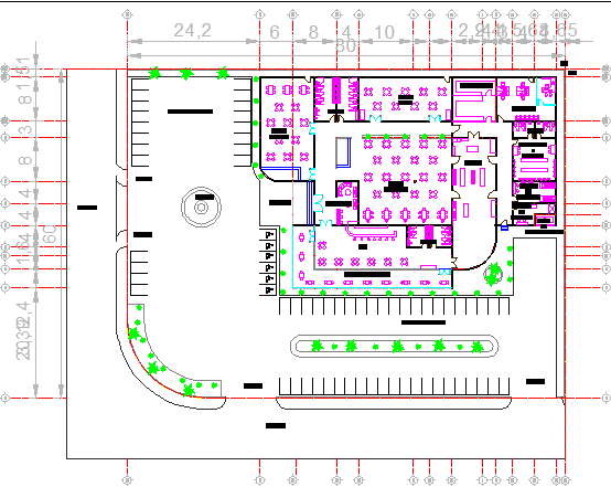 Luxury Restaurant with Bar Layout AutoCAD DWG CAD Drawing File Plan