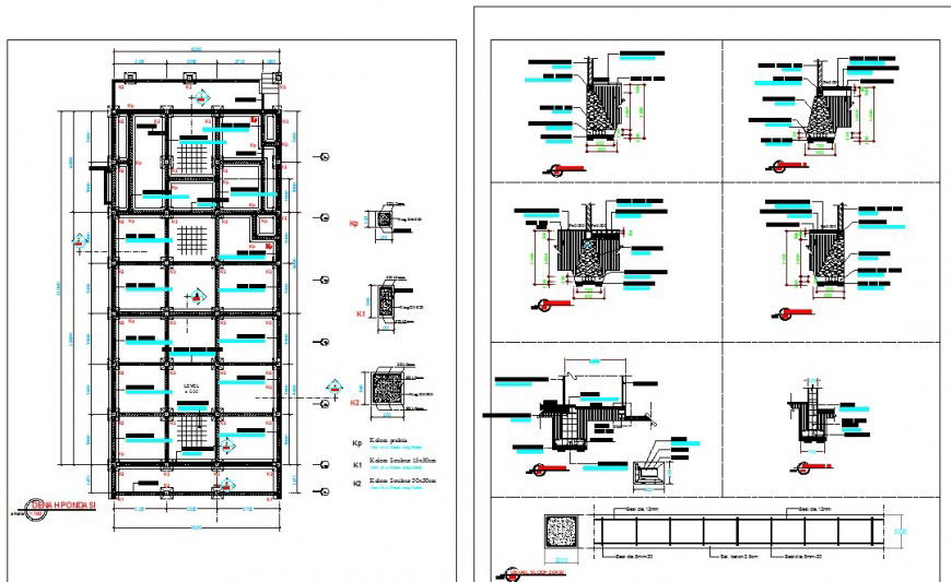 M. Bowmen home project construction layout plan drawing in dwg AutoCAD file.