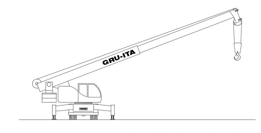 Machine 2d detail front view model detail dwg file